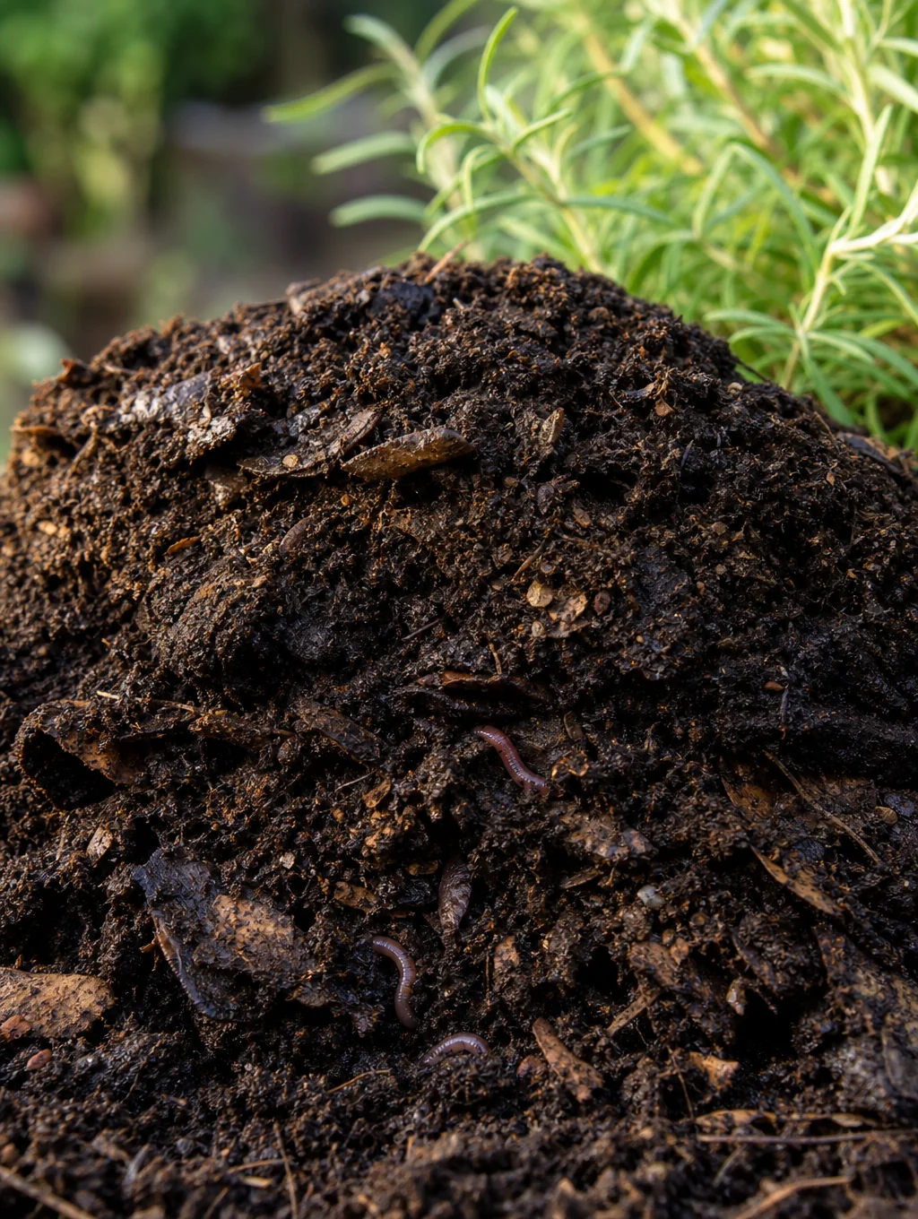 Rich organic soil texture